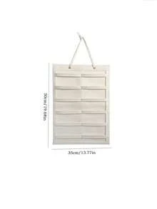 1 túi treo đựng trang sức dùng để sắp xếp dây chuyền, đồng hồ, vòng tay. - trắng - Xem 5