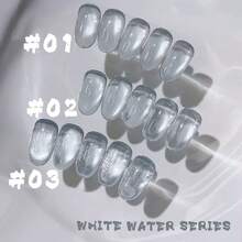 MIANEL 10ML 夏季美甲新品 2026 白色玻璃珠猫眼凝胶指甲油 透明闪粉指甲油 白色指甲油 美甲沙龙专用 UV 灯美甲 适用于手指甲和脚趾甲 - 彩色 - 查看 9