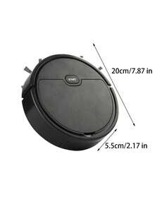 YAIUZGOO 1台自动机器人吸尘器，便携式吸尘器，三合一低噪音扫地机，适用于日常硬地板和宠物毛发清洁 - 圓形黑 - 查看 8