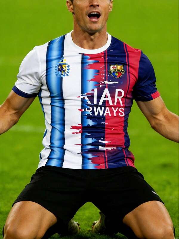Argentina X Barcelona Football. Spain And England Sports Tops, Crew Neck Men's And Youth Football Jerseys Fall