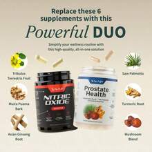 Miriyalyad Ultimate Men's Health Bundle -NitricOxide Booster 60ct+ Prostate Health Bundle -NaturalSupplement Capsules-Support Blood Circulation &Prostate Health - 3 bộ - Xem 4