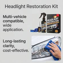 汽车大灯护理套装 120ml 汽车大灯日常翻新清洁和去污表面保护透明护理剂（包含保护性液体护理液、毛巾、海绵） - 液體 - 查看 5