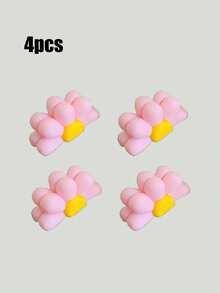 4pcs Daisy Photo Holder Set, White And Pink Daisy Picture Frames, Small Photo Card Message Display Stand, Floral Desktop Decor Gift, Suitable For Office And Bedroom, Spring Decoration, Mother's Day Gift, Wedding Table Decor, Photo Frame - Multicolor - View 10