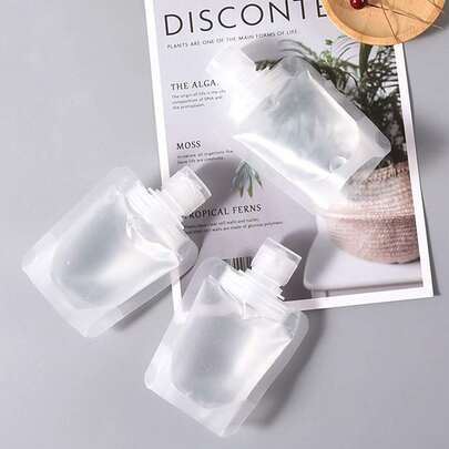 1/5/15 Portable Lotion Cosmetic Bags Cosmetic Shampoo Nozzle Bags Reusable Extruded Vertical Nozzle Bags Filling Empty Extruded Bag Travel Bottles