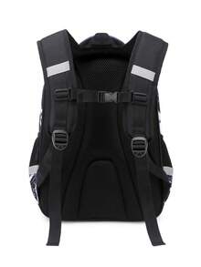 Ba lô bóng đá màu đen 2047, cặp sách trẻ em cá nhân hóa. - bóng đá đen - Xem 3