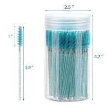 100 Pcs Disposable Mascara Wands, Crystal Eyebrow Spoolies Brush For Eyelash Extensions, Black Lash Brushes With Container,Eyebrow Brush,Eyeshadow Brush,Spoolie,Spoolie Brush,Giveaways - 粉色 - 查看 8
