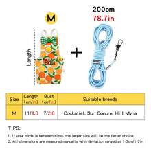 1pc Flight Leash + 1pc Bird Outfit, Ultra-Light Bird Leash Set, Fashionable Cute Cartoon Bird Diaper Pants Clothes, No Foot Damage, Dedicated Bird Walking Flight Leash, Diaper Flight Suit, Suitable For Bird Outdoor Dressing And Flight Use - View 12