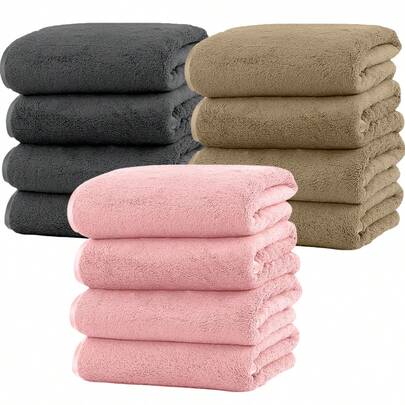 2/4 Packs Hand Towels Set - Highly Absorbent And Quick Drying Microfiber Gym Towels, Premium Wash Cloths For Bathroom, Salon, Gym, Shower, Hotel, And Spa,14*30 Inch