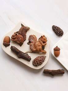 Bộ khuôn silicon làm bánh kiểu Mori - Hình sóc, nấm, quả thông, nhà gỗ, khuôn làm fondant, sô cô la, bánh quy, kẹo, đá viên. - Xem 4