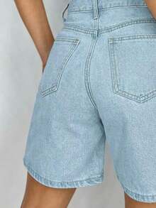 Women's Casual Washed Bermuda Shorts Summer - Giặt nhẹ 4 - Xem 6