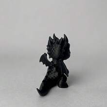 1 pieza Decoración coleccionable de dragón miniatura realista, adecuado para Navidad, Halloween y otras decoraciones del hogar para días festivos, se puede usar en interiores y exteriores, en estanterías, repisas, etc. - Negro - Ver 3