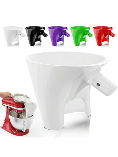 Embudo De Harina Para Batidora, Embudo Para Batidora De Cocina, Accesorios Y Accesorios De Ayuda De Cocina, Apto Para Lavavajillas, Accessory For Eggs And Flour, With Guided Pouring