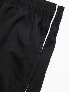 Men's Straight Leg Casual Pants, Fashionable Everyday Versatile Sweatpants, Suitable For Spring And Autumn - Black - View 6