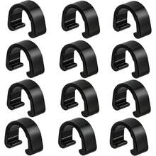 12 Pcs Clamps C - Clips Aluminum Alloy Housing Hose Guide Brake Derailleur Shifter MTB Bike Road - Black - View 1