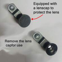 1pc Black 3-In-1 Wide Angle Fisheye Lens, Magnifier, 180° Fisheye, Wide Angle Macro Selfie Lens, Made Of Aluminum Alloy Body + Acrylic Lens, Good Light Transmittance, Polished Surface, Lightweight - 3-in-1 Camera - View 11