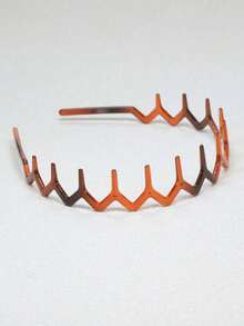 1pc Women Simple Fashion Wavy Teeth Fixed Non-Slip Hair Hoop, Elegant Suitable For Makeup, Washing, Daily Wear Hair Clip - Multicolor - View 6