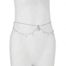 Dây chuyền đeo eo nhiều lớp đính pha lê quyến rũ, khuyên rốn mặt dây chuyền, trang sức đeo eo mặt dây chuyền đính pha lê mùa hè dành cho nữ. - Nhiều màu - Xem 3