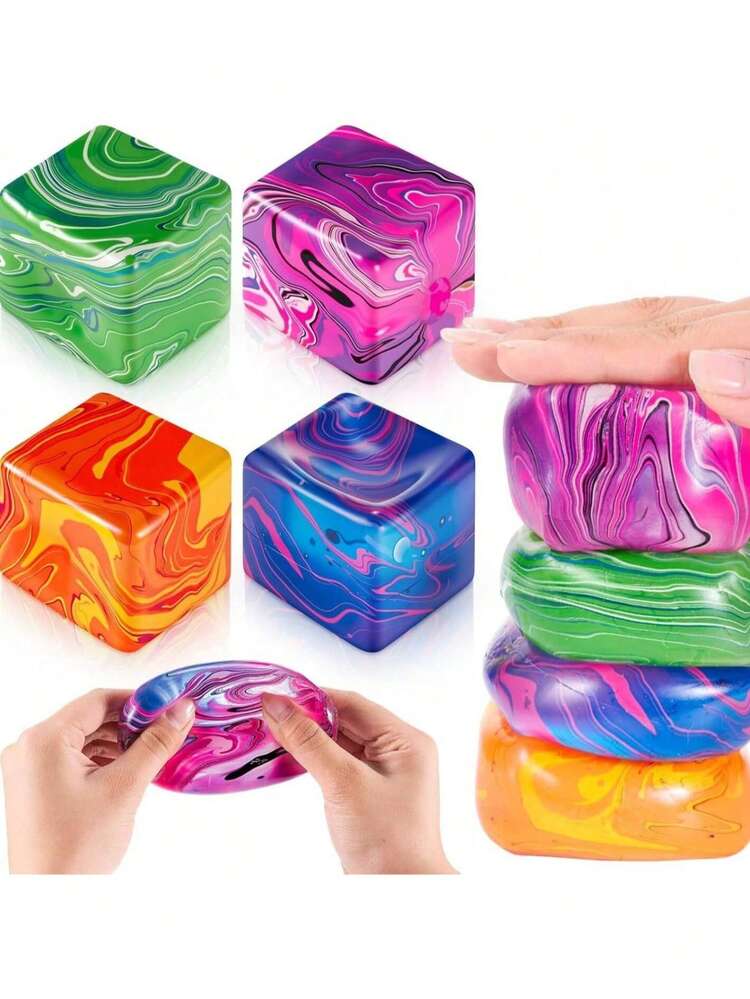 新款大理石麻糬减压玩具 - 完美礼物 - 生日礼物 - 节日礼物 - 圣诞礼物 - 彩色 - 查看 3