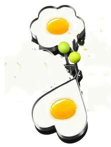 Thick Stainless Steel Heart-Shaped Egg Mold, Creative Egg Ring Mold For Frying & Boiling Eggs - Multicolor - View 17