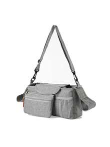 1pc Baby Stroller Hanging Bag, Large Capacity Storage Bag For Baby Stroller, Baby Carriage Accessories - Multicolor - View 16