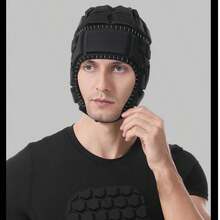 防撞守门员头盔，成人训练棒球防护装备，足球守门员 - 彩色 - 查看 6