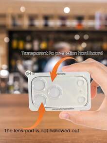 Lens Protection Film 1pc Shiny Glitter Lens Film Compatible With IPhone 17 Pro Max, All-In-One Phone Camera Lens Protector Compatible With IPhone 16 Pro Max, 14 Pro/15 Pro Max/16/15/14, Transparent Tempered Glass Rhinestone Lens Sticker Spring Gift Birthday Party - Silver - View 7