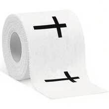 黑白运动胶带，十字条纹设计，简约耐用，易撕不留残胶，适用于足球、网球、拳击、健身、运动、跑步、美式橄榄球、棒球、体操等运动，可提供腕部支撑，是运动员、教练、体操运动员、拳击手、曲棍球运动员的理想之选——也是足球、运动、足球配件、运动器材、运动防护装备、健身训练用品、足球用品的理想之选，是健身房、办公室、家庭、体育教育的理想选择。 - 彩色 - 查看 1