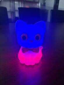 Đèn ngủ hình mèo sợ hãi bằng silicon sáng tạo mới, đèn ngủ phòng ngủ, quà tặng cho bạn trai, bạn gái, bạn thân, sinh nhật. - Mèo con phiên bản bảy màu - Xem 6