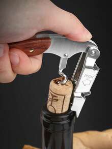 Customized 1set Personalized Seahorse Shaped Bottle Opener Set With Leather Storage Box, Custom Carved Wine Opener, Portable Engraved Opener, Wedding Groomsmen Gifts, Outdoor Parties, Birthday Gift - Wood Color - View 9