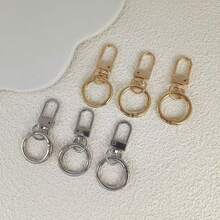 6pcs Multi-Color Zinc Alloy Keychain, Minimalist & Personalized Key Chain, Versatile Spring Clasp Key Fob Accessories - Multicolor - View 4