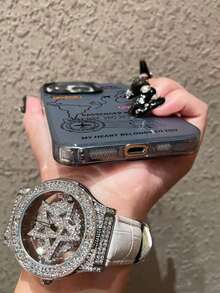 1个飞机航线图案硬质PC手机壳，软边设计，彩色银色，适用于苹果16 Pro Max/16 Pro/16 Plus/16/11/11 Pro/11 Pro Max/12/12 Pro/12 Pro Max/13/13 Pro/13 Pro Max/14/14 Plus/14 Pro/14 Pro Max/15/15 Plus/15 Pro/15 Pro Max系列 - 黑色 - 查看 3