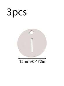 Bộ 3 mặt dây chuyền bằng thép không gỉ rỗng hình 26 chữ cái tiếng Anh, tự làm phụ kiện trang sức thời trang cho nữ. - mặt dây chuyền - Xem 50