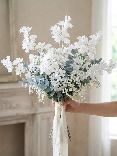 1pc/3pcs Artificial Silk Sakura Flowers, Abundant Plum Blossoms With Leaves, Suitable For Vase Arrangement, Spring Wedding, Indoor/Outdoor DIY Party Decor, Pink