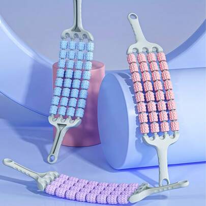 1pc Yoga Flexibility Massage Roller, 32 Beads 4-Row Massage Roller, Yoga Relaxation Stick, Muscle Relaxation Massage Stick, Yoga Massage Ball, Leg Massage Stick, Waist Massage Stick, Back Massage Stick, Arm Massage Stick, Best Gift For Wife, Girlfriend, Mother, Holiday, Birthday, Mother's Day