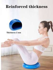1个平衡垫瑜伽按摩垫，半圆形初学者瑜伽球，按摩球踝关节训练器 - 彩色 - 查看 1