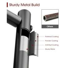 6-Tier Metal Storage Shelves - Slim Shelf Organizer with Reinforced Side Bars Spacious Storage for Kitchen Bathroom and Laundry Room Organization 18.2" x 12.5" x 70.1" Black - Negro - Ver 6