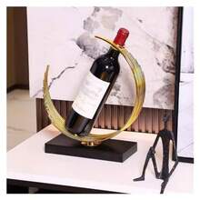 Almacenamiento independiente para botelleros Estante de hierro for decoración de vinos armario de vino for restaurante decoración estante de vinos tinto estante creativo for botellas de vino for el - como en la foto - Ver 6