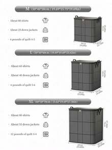黑色加厚大容量收纳袋，适用于手机、衣柜、衣物、被褥等，可折叠收纳，也可用于搬家打包毯子、被褥等，是卧室、衣柜、床底、客厅、宿舍等场所的理想之选，是衣物整理收纳的理想之选。 - 查看 6