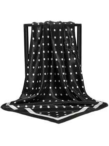 1 Stück 2026 Neuer einfacher Pünktchen-Muster 90cm Quadratischer Schal, vielseitiges Bandana für Frauen, Taille-Krawatte, Haaraccessoire, modischer Halstuch, Strand, Urlaub, Accessoires, Reiseessentiell - Verschiedenfarbig - Übersicht 12