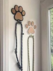 Wooden Paw Print Bathrobe Hook, Vintage Wall-Mounted Bathroom Accessory, Decorative For Bedroom, Fashionable Wooden Surface, Rust-Resistant - Multicolor - View 2