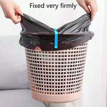 10pcs Garbage Bag Clips Trash Can Liner Fasteners Creative Snack Sealing Clips Non-Slip Kitchen Cleaning Accessories Durable Plastic Waste Management Tools Food Storage Organizers Reusable Trash Bag Holders Home Organization Solutions Kitchen Gadgets - Blue - View 6