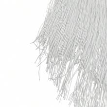 女士无袖白色蕾丝V领流苏不对称长款上衣，薄纱针织面料，度假风 - 白色 - 查看 3