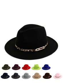 1 件男女通用 Y2K 风格仿皮革腰带装饰太阳帽，适合户外运动、防晒和日常通勤 - 純色 - 查看 13