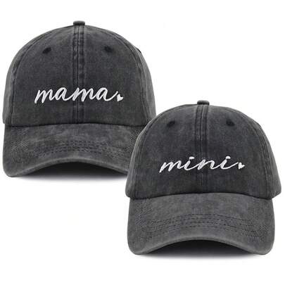 2PCS Mommy And Me Baseball Cap For Mom Girl, Mom Daughter Matching Gifts For Mother And Mini Hats