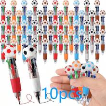 10支/套迷你多色足球笔，可爱趣味四合一笔套装，酷炫圆珠笔，生日礼物，复活节教师用品，完美的足球派对礼品 - A - 查看 7