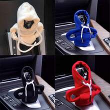 1 pieza Sudadera, Funda divertida para pomo de palanca de cambios de coche, Gorra de sudadera mini linda para pomo de palanca, Ajuste universal para la mayoría de los vehículos - A - Ver 5