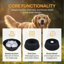1 quả bóng liếm chống trượt cho chó, bát ăn chậm giảm lo âu có bóng lăn, đồ chơi thảm liếm bằng silicon, phù hợp cho mọi loại chó và mèo, bát liếm chống tràn, đồ chơi liếm tương tác. - đen - Xem 3