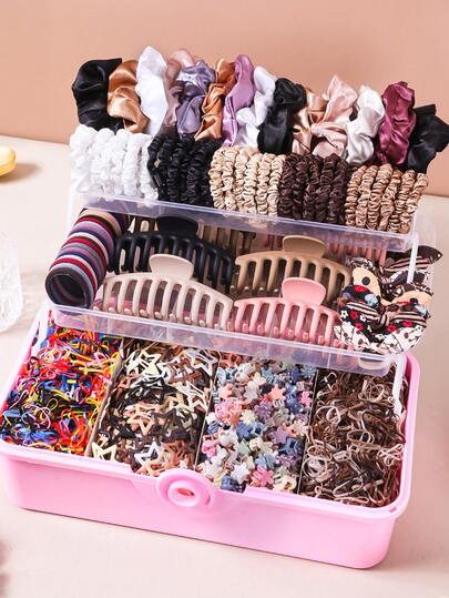 750 piezas de coleteros multicolores lindos de princesa, sujetadores de cola de caballo, ligas elásticas para el cabello, accesorios para el cabello para niñas, uso diario minimalista y regreso a la escuela, diadema, tocado