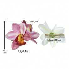 1PCS/3PCS New Hawaiian Simulation Orchid Flower Duckbill Clip Hairpin Side Hairpin Suitable For Bridal Wedding Hawaii Beach Tropical Party Decoration - Nhiều màu - Xem 6