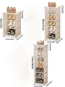 8层家用多层可折叠单排鞋架 - 节省空间，易于组装，是家庭、客厅和学校宿舍的理想鞋架收纳之选。它可用于鞋架收纳、现代鞋架、鞋架分类架、客厅鞋架和家居装饰。 - 查看 3